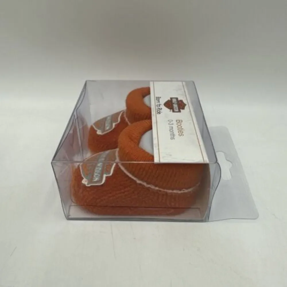 Harley-Davidson Orange Baby Booties